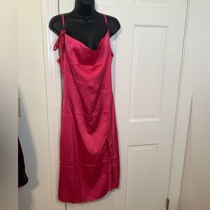Kojooin Hot Pink Spaghetti Strap Dress Size Small NWT